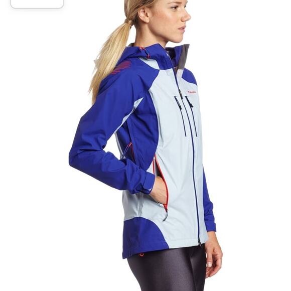 Columbia Women’s Compounder Shell Jacket Size XS Blue Waterproof Windbreaker - Picture 2 of 16